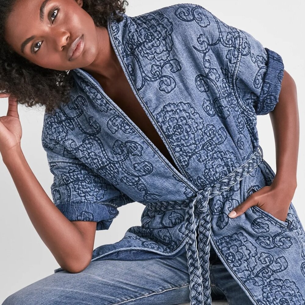 Lucky Brand Floral Quilted Kimono - Picture 2 of 10